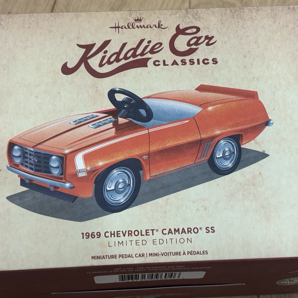 Hallmark Kiddie Car Classics 1969 Chevrolet Camaro SS Orange Illustration